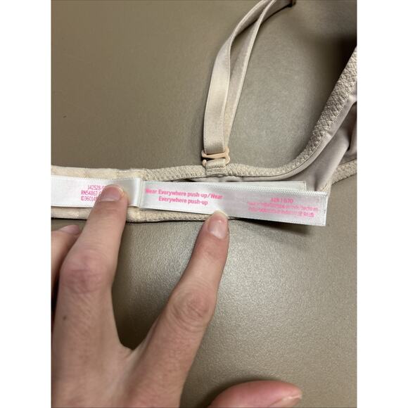 3 Victoria’s Secret 32B Multiway T-Shirt Front Close Racerback Nude Push Up Bras - Picture 5 of 16